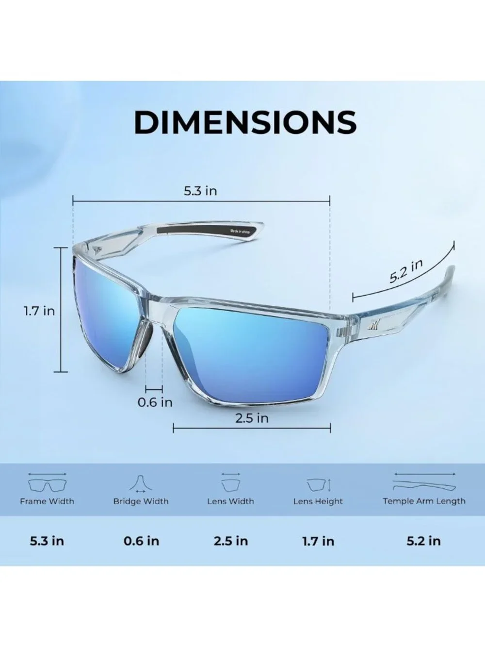 Polarized Sport Sunglasses for Men & Women | UV Protection, Lightweight